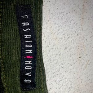Dark green fashion nova skinny jeans